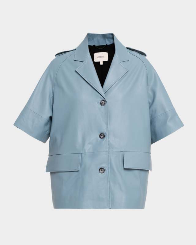 Sleek Statement I Lambskin Leather Coat